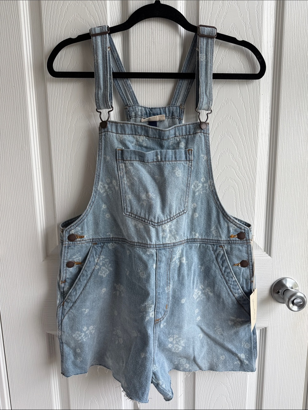 Universal Thread Light Blue Floral Overalls